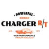diseño en camiseta color blanco con diseño powerful charger r t , american vintage