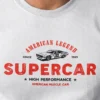 modelo en camiseta color blanco modelo en camiseta color blanco con diseño supercar , estilo urbano moda joven