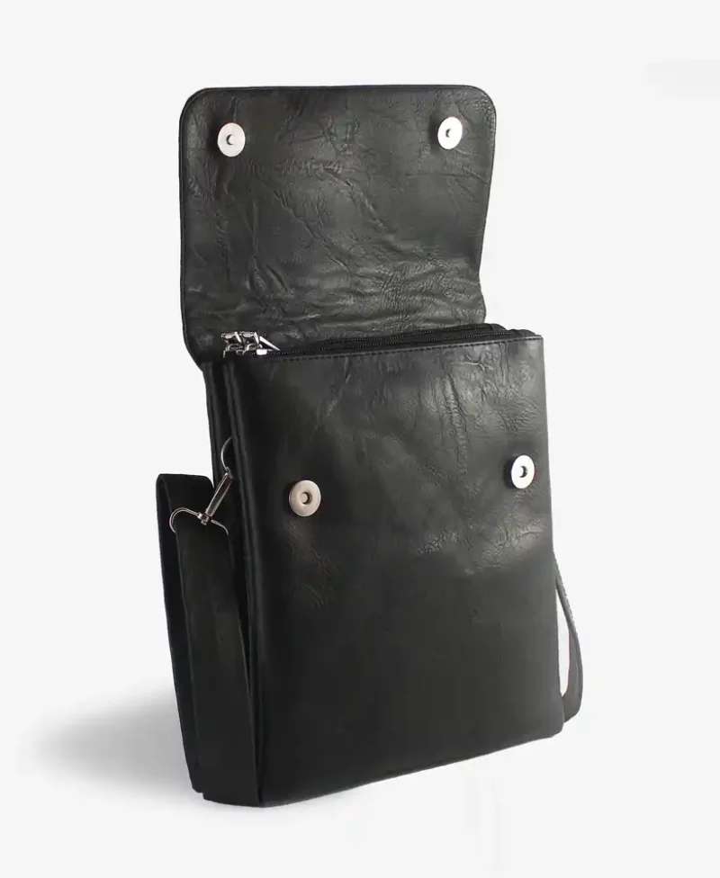 BOLSO para hombre o mujer NEGRO CON DOS CREMALLERAS