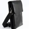 BOLSO para hombre o mujer NEGRO CON DOS CREMALLERAS frontal