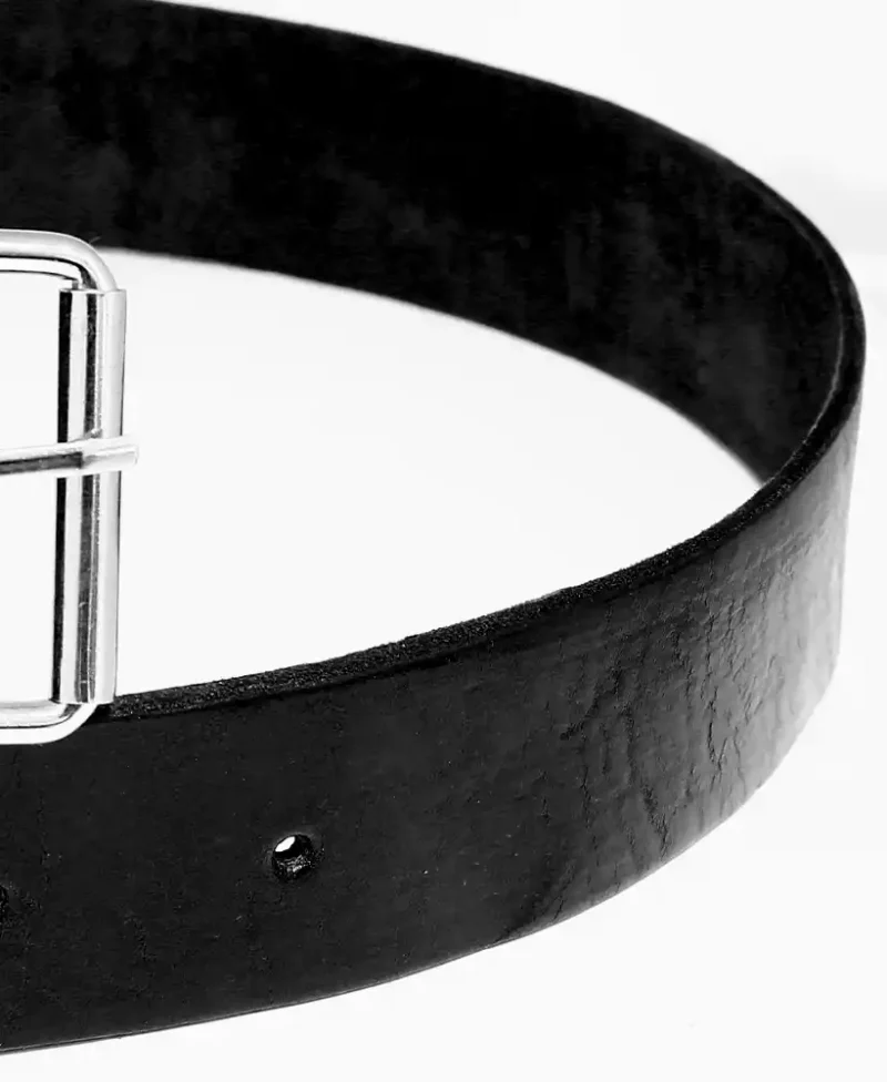 cinturon de cuero negro textura