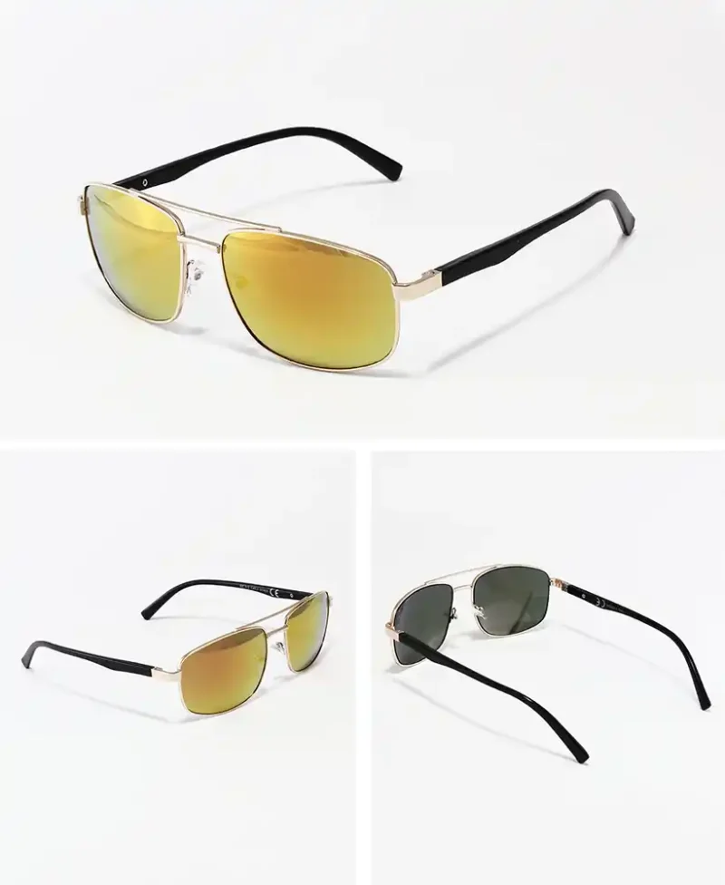 GAFAS de sol color dorado con cristales de color amarillo y diseño estylo hawkers