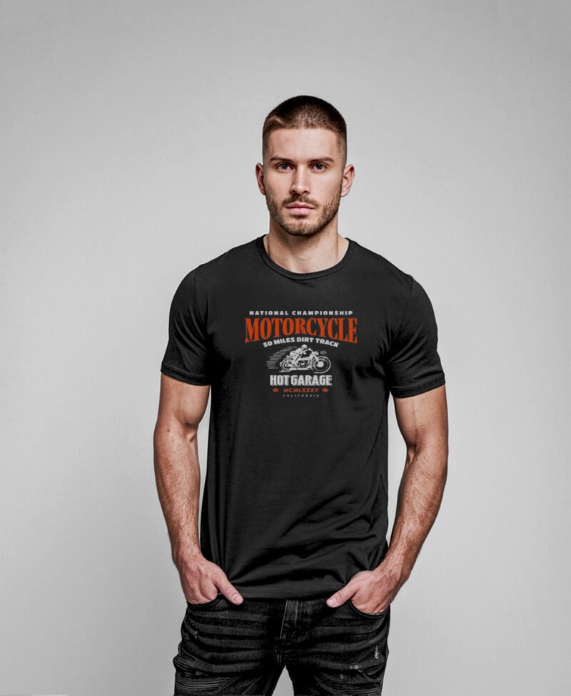 HOMBRE EN CAMISETA azul navy motorcycle