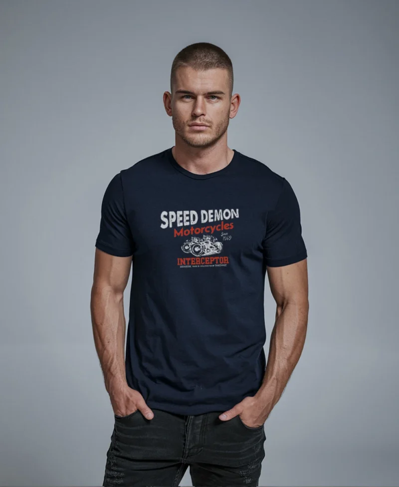 HOMBRE EN CAMISETA azul navy speed demon 2