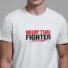 camiseta blanca muay thai detail