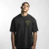 camiseta de color negro camiseta de color negro con diseño boxin blood sweat oversize frontal