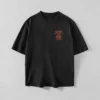 camiseta negra con diseño bros to fight box club de colo rojo