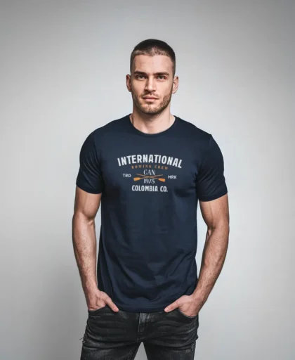hombre en camiseta azul navy y diseno 2