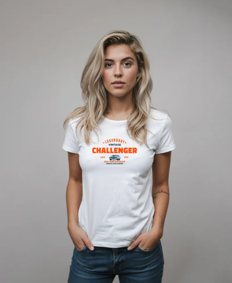mujer en camiseta blanca calenger 2