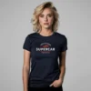 mujer en camiseta color navy azul supercar mujer en camiseta color navy azul supercar