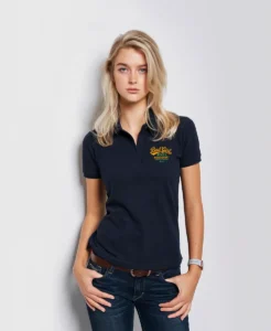 Marcas de la tienda Ditesia.com mujer en polo azul navy con logo bad girl
